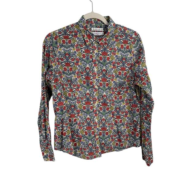 The Oxford Shirt Co Liberty Fabric Floral Button Front Shirt Womens UK 14 US 10 - Picture 1 of 5